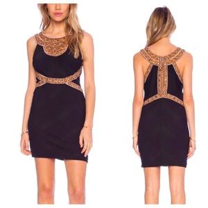 Free People Boho Mirror Embellished Mini Dress SZ L